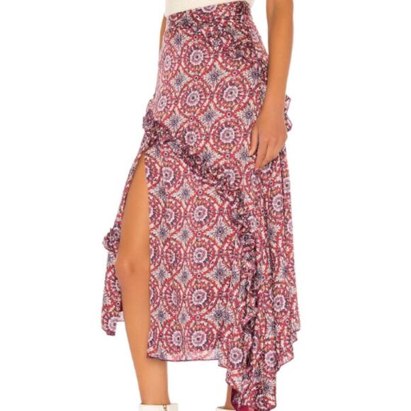 MAJORELLE Tallulah Midi Skirt in Mosaic Multi Color NWT Size Small - Picture 3 of 4